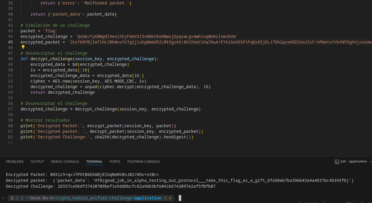Flag packet decryption
